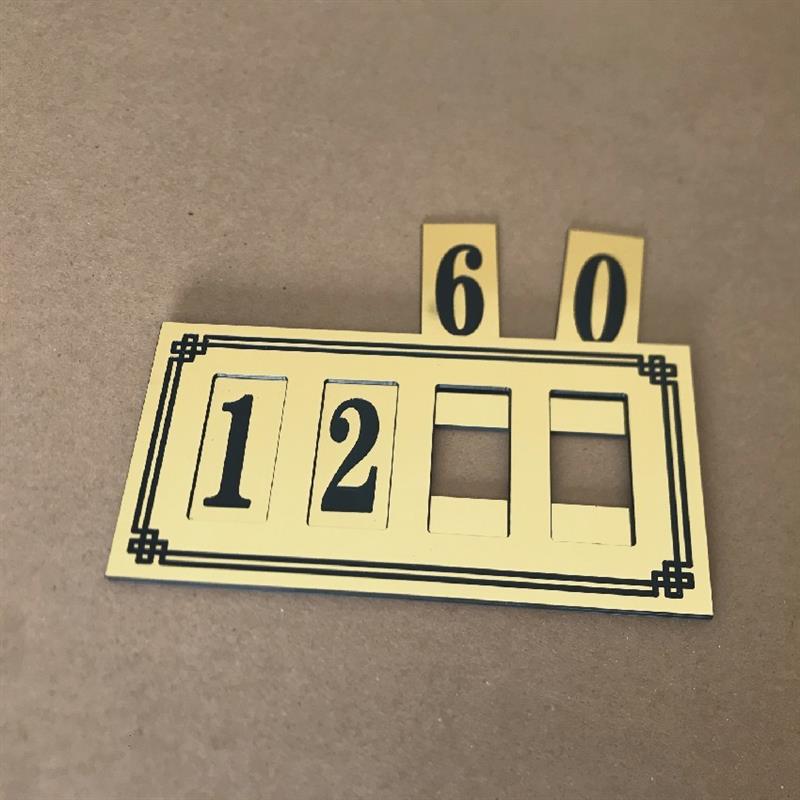 金色可移动数字门牌插槽可更换数字门牌带磁吸磁铁门牌号码牌定制