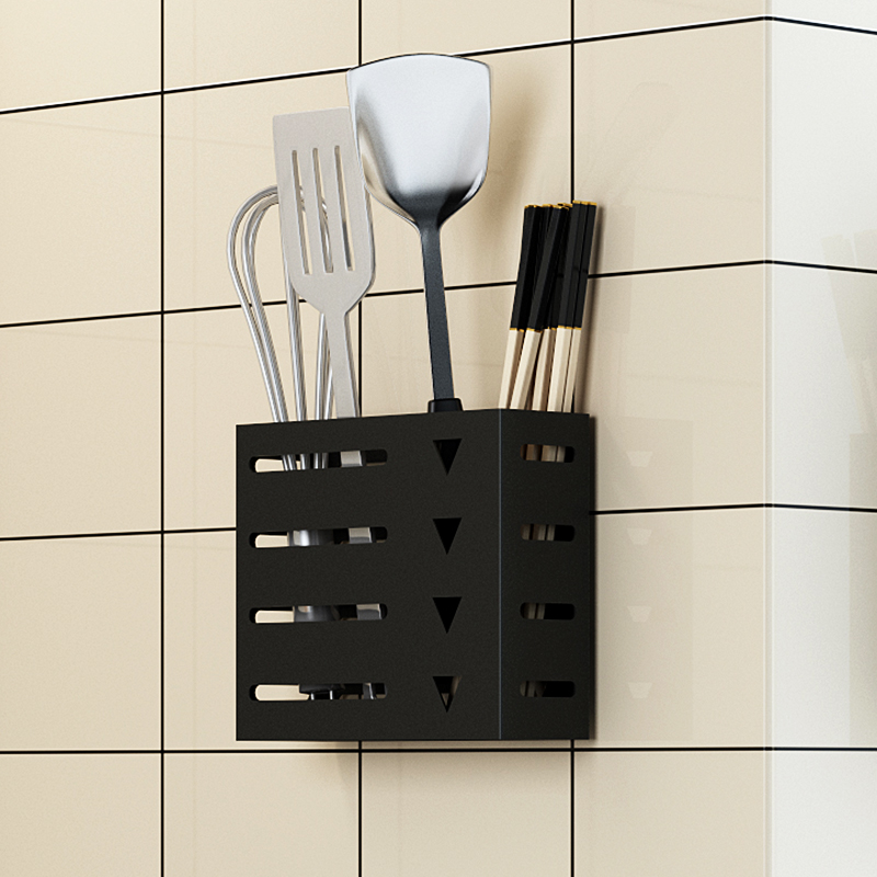 筷子筒置物架沥水筷子篓免打孔壁挂式不锈钢厨房用品家用大全筷笼