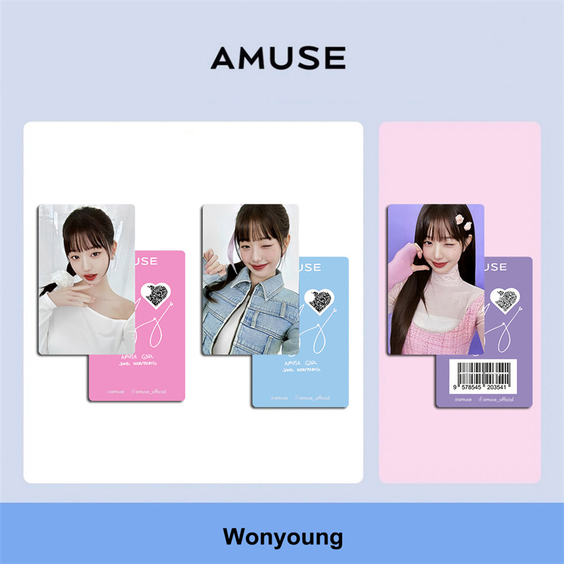 ive女团 张元英 Amuse代言卡礼物照片卡Wonyoung周边3寸双面小卡