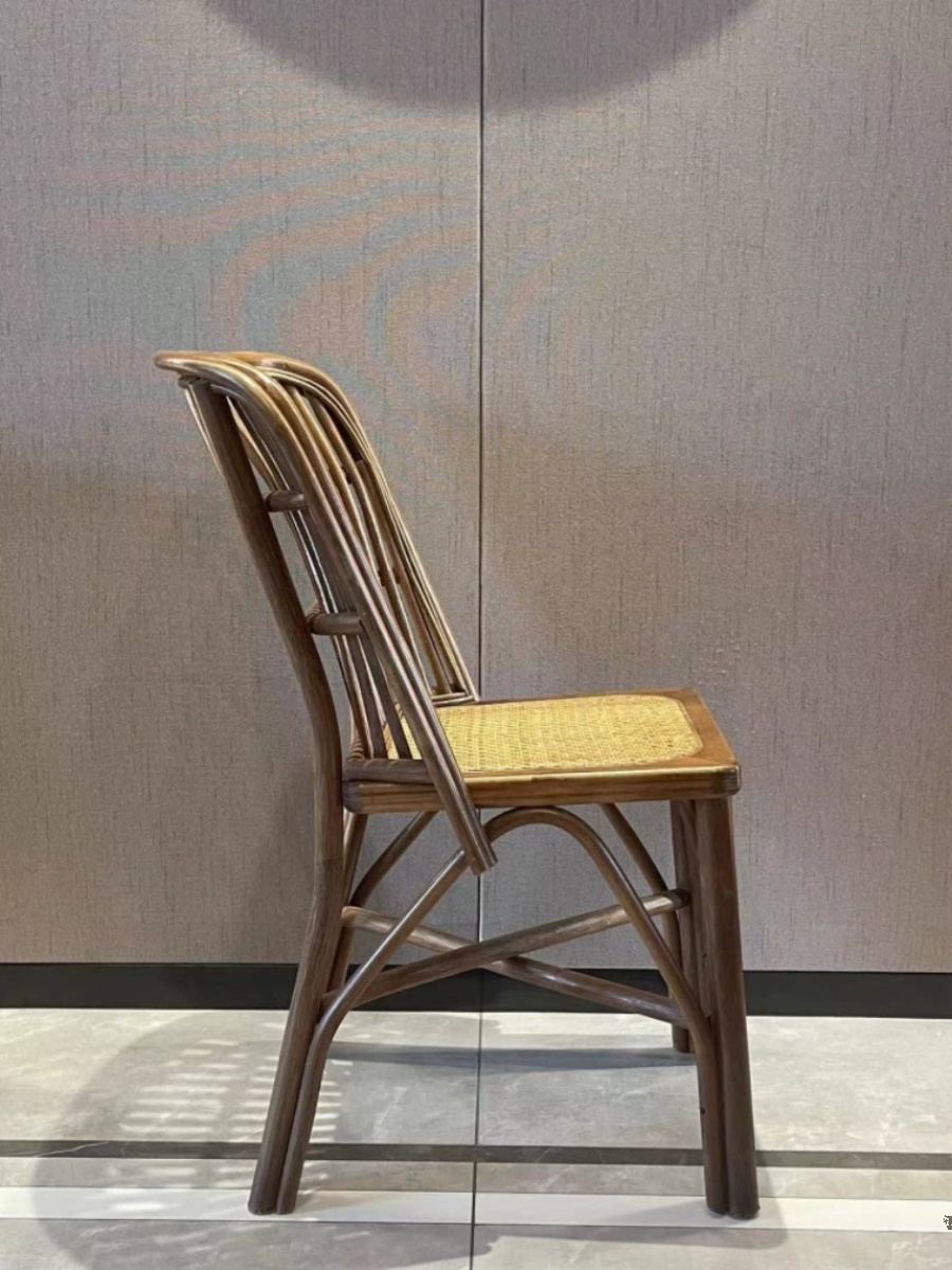 印尼真藤椅靠背椅家用单个休闲小椅子餐椅成人小孩阳台椅子老人椅