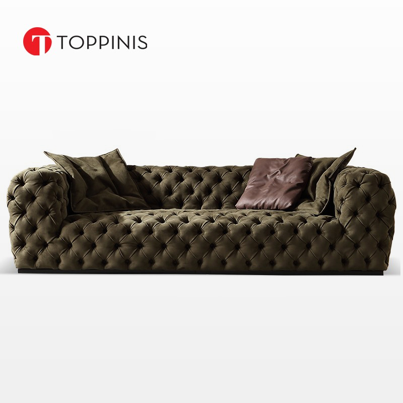Toppinis意大利设计师布艺沙发客厅大平层高端大气直排三人位沙发