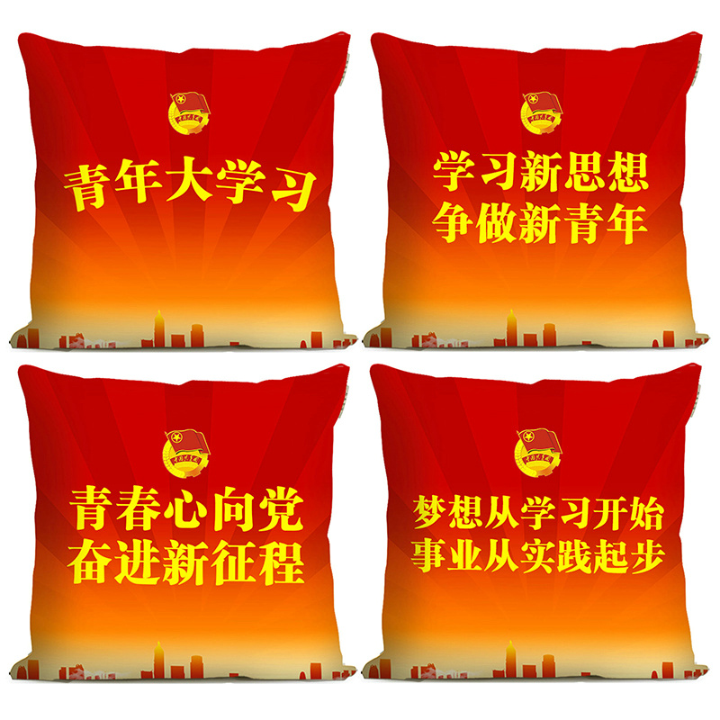 中国共青团公仔吉祥物卡通团宝抱枕周边文创纪念品礼物定制靠垫