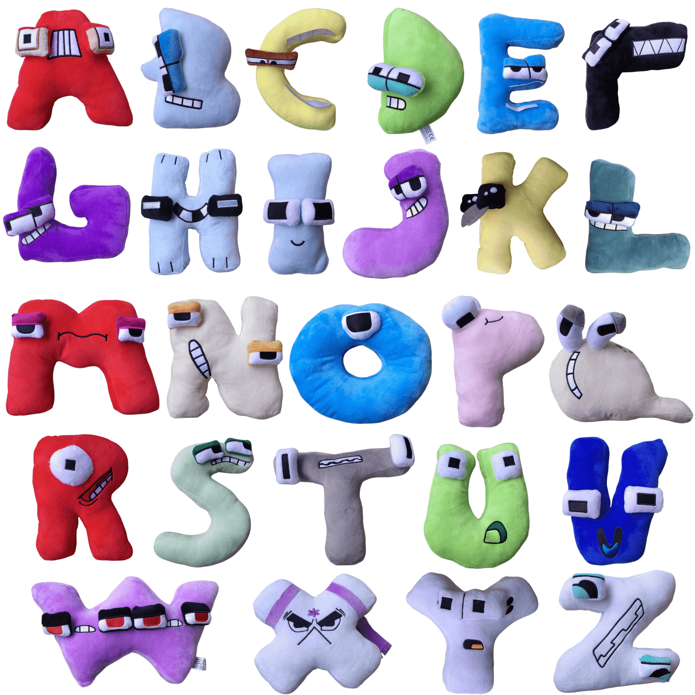英文26个字母怪抱枕毛绒玩具生日礼物儿童传奇玩偶卡通字母人公仔