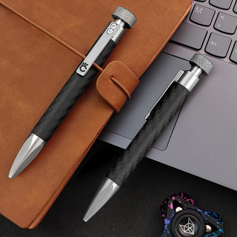 酷撼碳纤维edc不锈钢战术笔多功能外贸签字笔陀螺笔重手感金属笔
