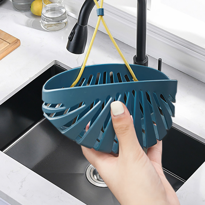 水槽沥水篮水龙头挂袋厨房整理清洗用具挂式收纳袋洗碗海绵檫挂篮