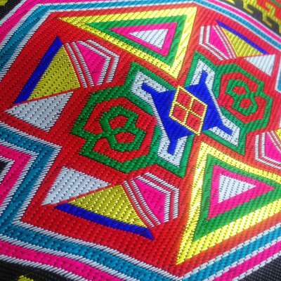 湘西土家族传统织锦西兰卡普图案花边织带民族特色文化装饰辅料