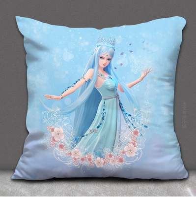 叶罗丽娃娃抱枕蓝孔雀仙子精灵梦夜萝莉沙发方形靠枕女孩枕头