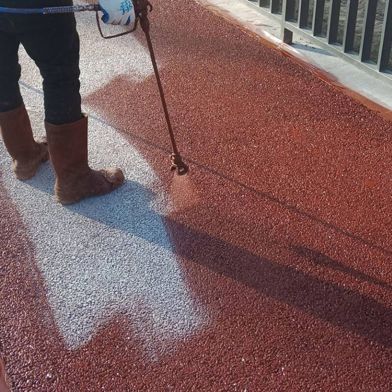 彩色透水混凝土保护密封剂沥青路面改色室外地坪罩面停车场地面漆