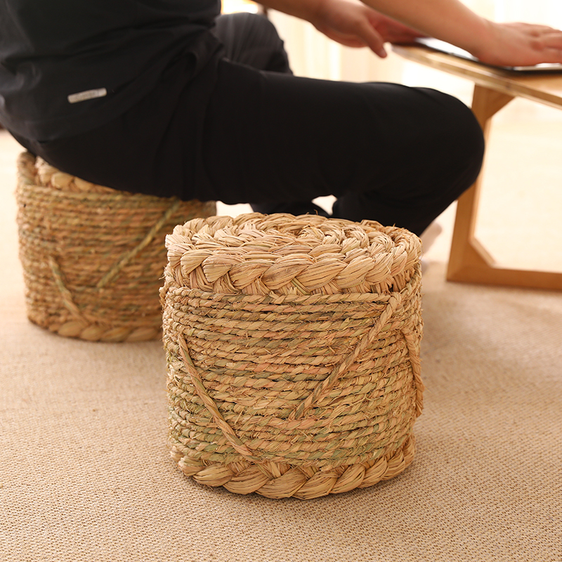 稻草编织蒲团坐垫榻榻米草垫子家用坐墩地上坐凳懒人客厅地板座墩