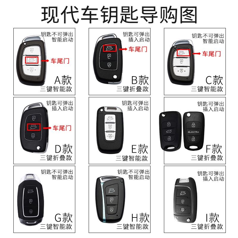 专用2013款2015款北京现代IX35智能车钥匙包套真皮ix25领动锁匙包