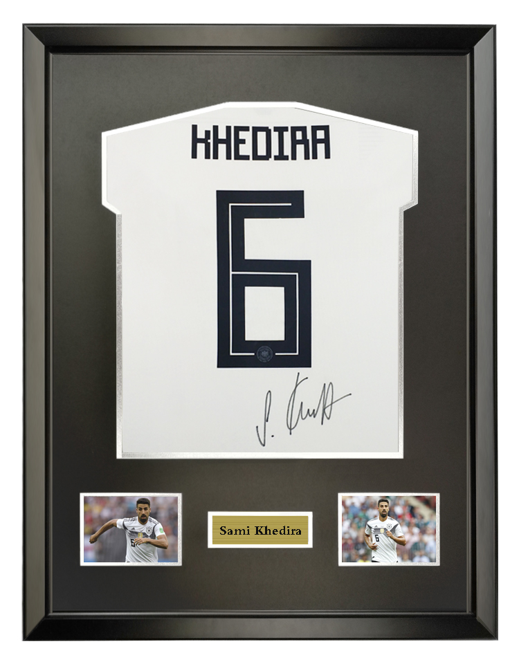 赫迪拉 2018德国队 亲笔签名足球服球衣 裱框 含SA证书