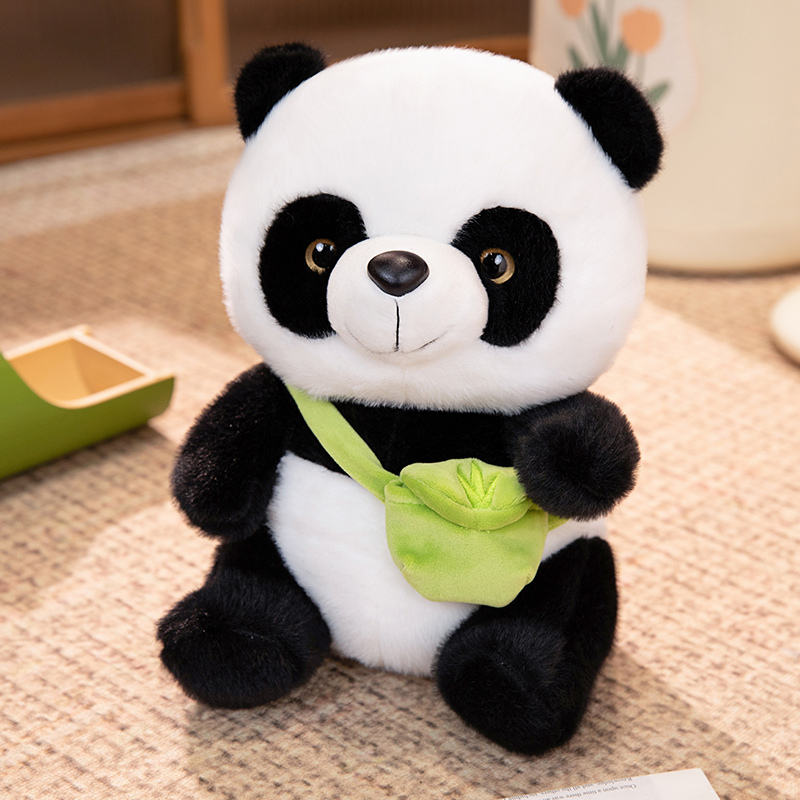 可爱熊猫公仔卡通国宝大熊猫毛绒玩具背包小熊猫玩偶动物园吉祥物
