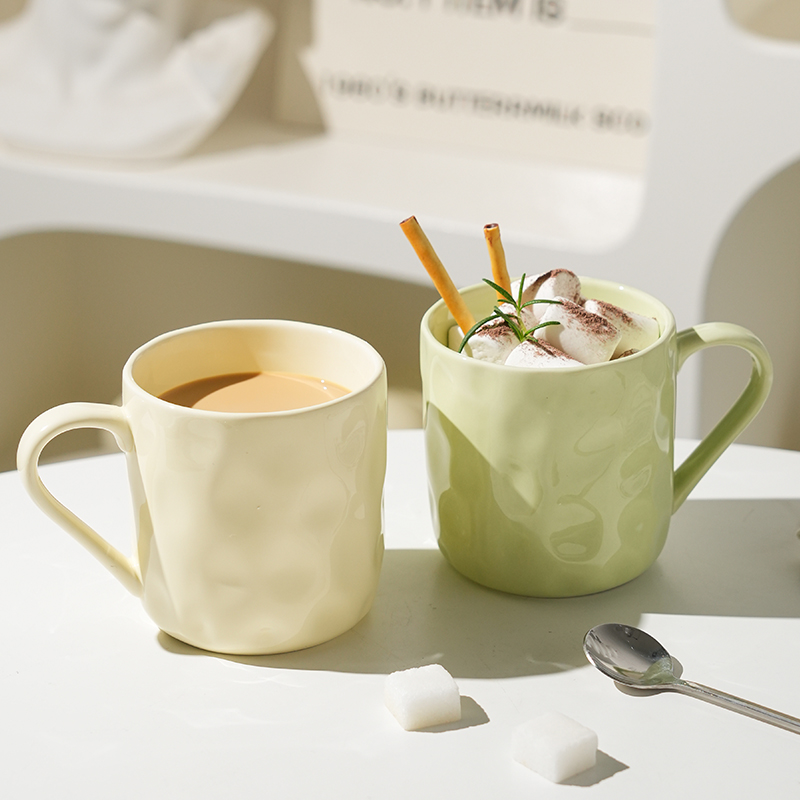 舍里高颜值马克杯女创意水杯家用设计感陶瓷杯子情侣早餐杯咖啡杯