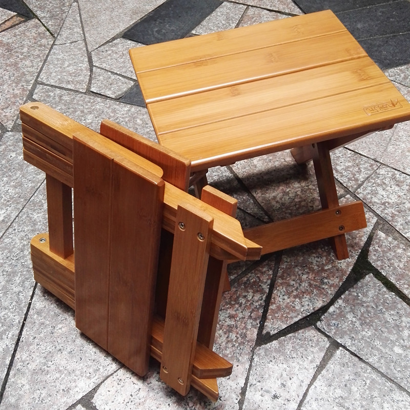 楠竹折叠洗脚凳子便携式家用竹木马扎户外钓鱼椅小板凳小凳子方凳