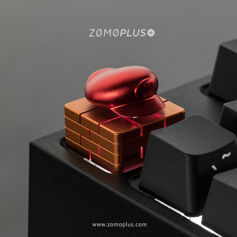 ZOMO马里奥旋转帽子 冯伟文联名 机械键盘铝合金 金属个性键帽