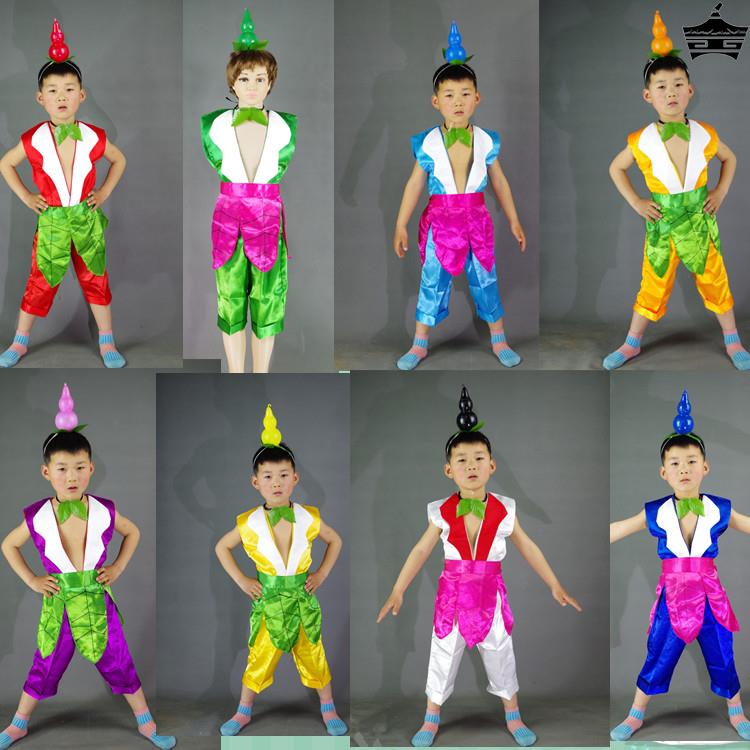 新款cosplay葫芦娃成人表演服装儿童搞笑演出服金刚葫芦娃衣服七
