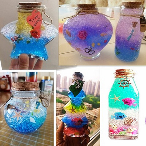水宝宝水精灵吸水泡大珠手工制作材料包diy创意海洋许愿玻璃瓶子