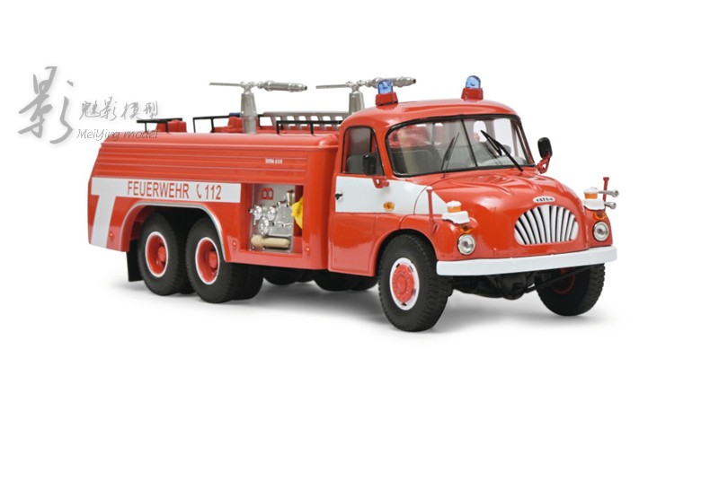 Schuco舒克 1:43 太脱拉 Tatra T138 救火消防车 DDR合金汽车模型