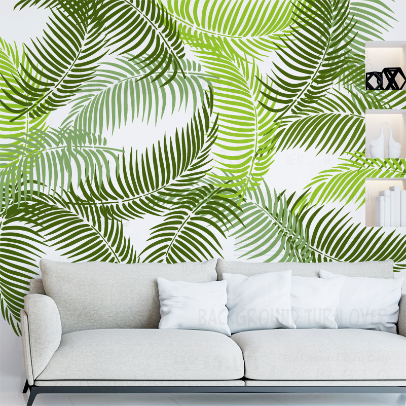 40cm70cm镂空装饰模板墙绘画画壁画镂印板背景热带棕榈树叶S047