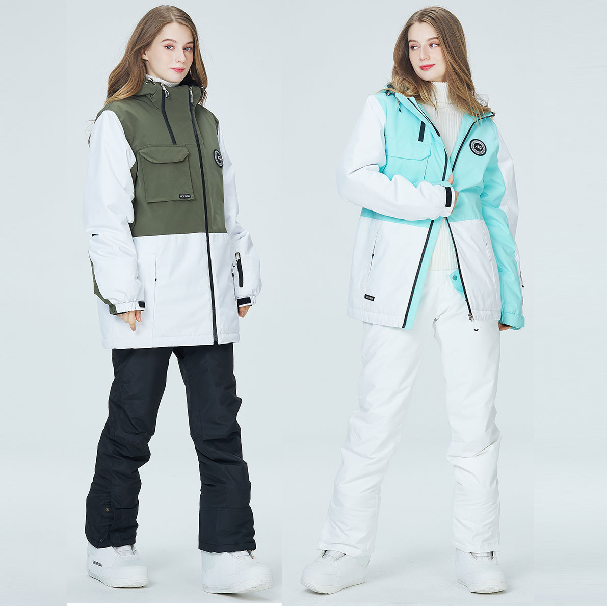 滑雪服套装男女冬季户外单板滑雪服上衣保暖防风防水透气背带雪裤