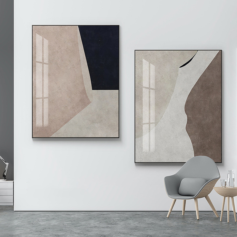 抽象装饰画几何色块现代简约风挂画客厅沙发背景墙壁画轻奢玄关画