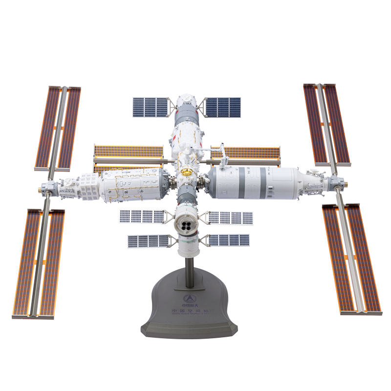 正品中国国际空间站模型天宫号合金神舟航天器天宫火箭仿真卫星模