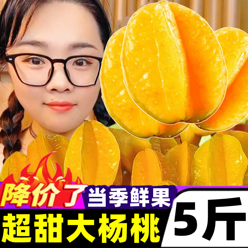 福建漳州超甜特大杨桃5斤新鲜水果应当季整箱树上熟阳桃洋桃扬桃
