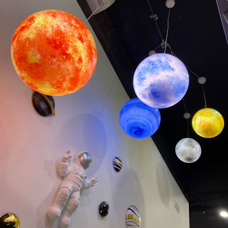 亚克力八大星行模型 九大行星 型模主题装饰八九星系有机玻璃吊灯