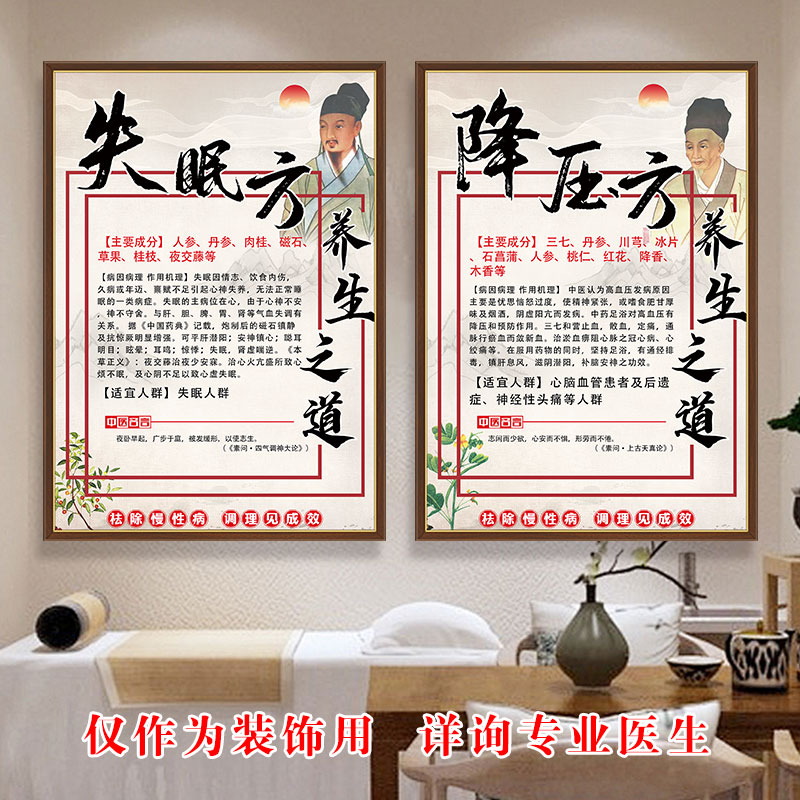 中医养生馆装饰海报定制方剂宣传画药食同源汤剂食疗广告图墙贴
