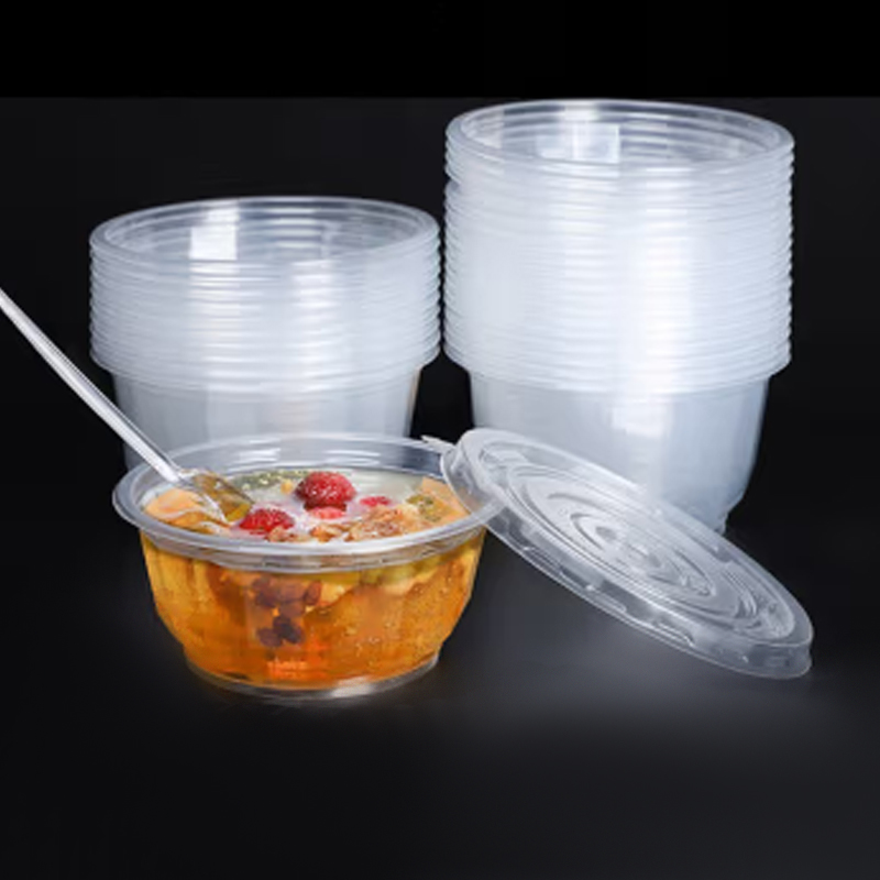 厂家直销加厚一次性碗外卖摆摊餐具家用汤碗塑料圆形打包快餐饭盒