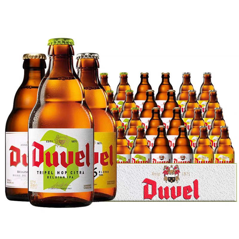 【进口】Duvel/督威三花啤酒330ml*24瓶比利时精酿金色艾尔/三花