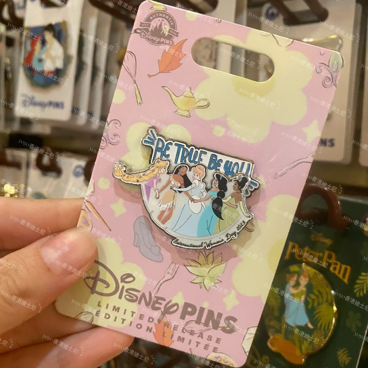 香港迪士尼 灰姑娘花木兰茉莉长发蒂娜公主 收藏交换pin徽章
