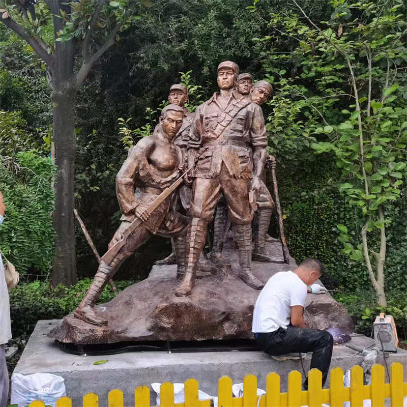 狼牙山五壮士大型群雕玻璃钢雕塑红军八路军抗战抗日杀敌烈士雕像