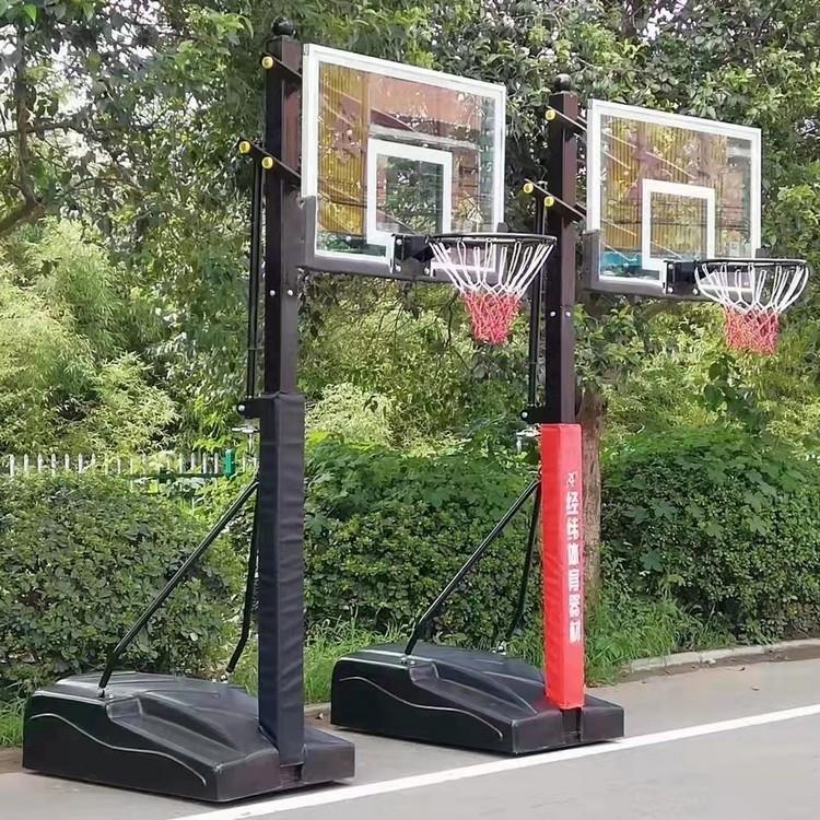 带轮休闲篮球架标准高度户外经纬移动式篮球框幼儿园升降式篮球架