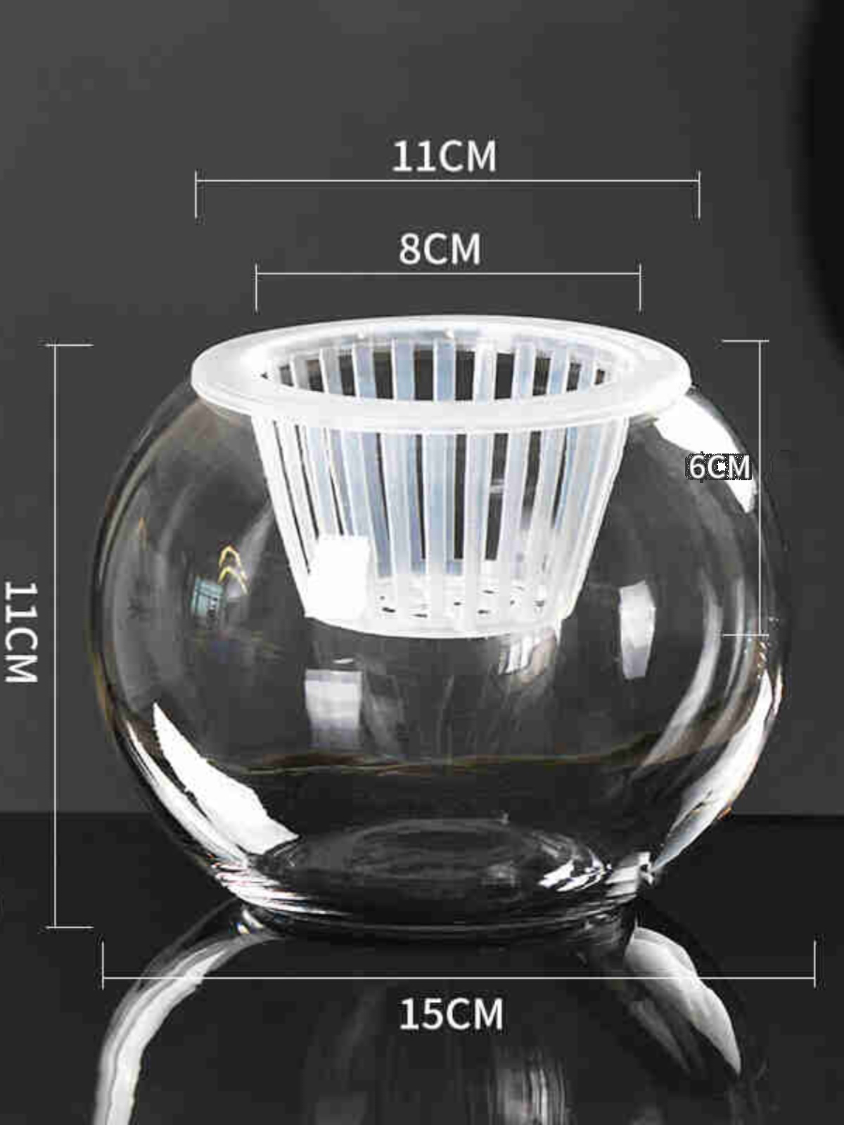 品水培植物玻璃瓶水养绿萝花瓶花盆大号透明玻璃圆球鱼缸器皿容新