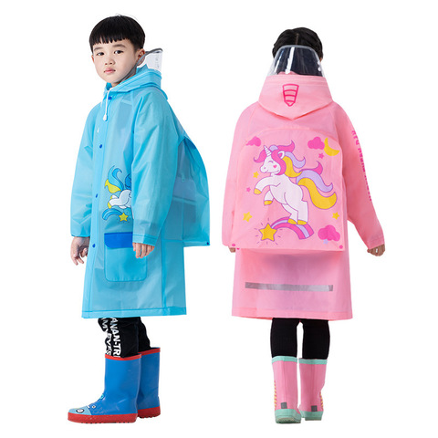 女童小童书包男童雨披带全身雨衣位大帽檐幼儿园恐龙宝宝儿童雨具