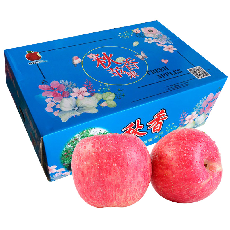 【顺丰包邮】栖霞红富士秋香苹果8斤整箱包邮新鲜烟台酸甜大苹果