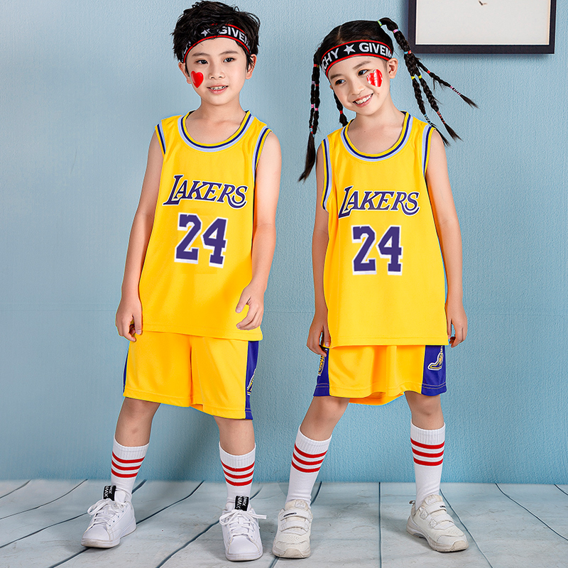 361儿童篮球服套装男女宝宝运动背心小孩比赛训练服科比24号球衣