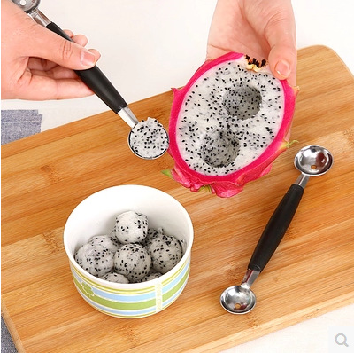 水果挖球器哈密瓜球勺雕花刀切果器拼盘冰淇淋蛋糕工具不锈钢勺子