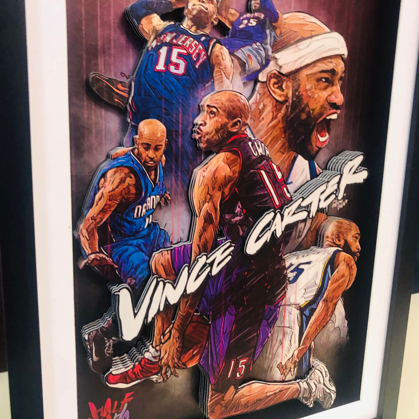 NBA球星VINCE卡特退役宿舍装饰画高清挂画卧室壁纸球迷送男友礼物