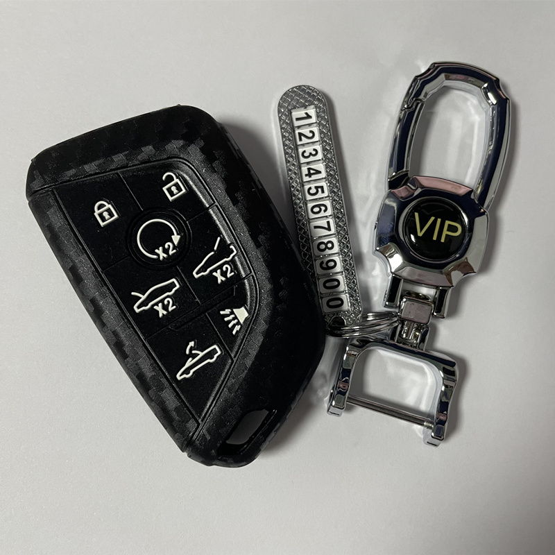 适用于科尔维特C8钥匙套克尔维特钥匙扣保护包硅胶碳纤纹钥匙壳