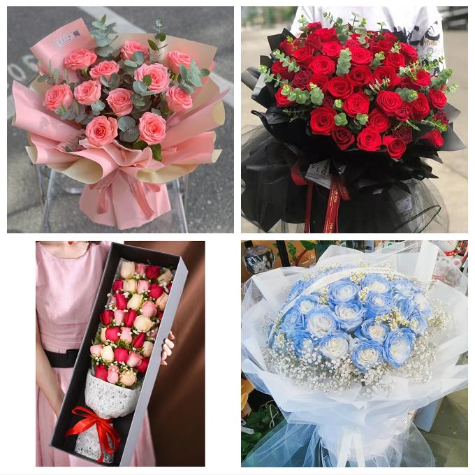 天津市南开区广开万兴学府街道同城鲜花店送玫瑰表白男女朋友生日
