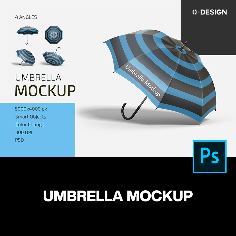 雨伞广告伞遮阳伞图案印花logo设计贴图ps样机素材展示效果模板