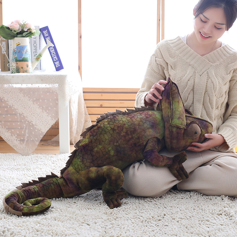 仿真恐龙毛绒玩具变色龙公仔蜥蜴玩偶布娃娃抱枕儿童生日礼物男女