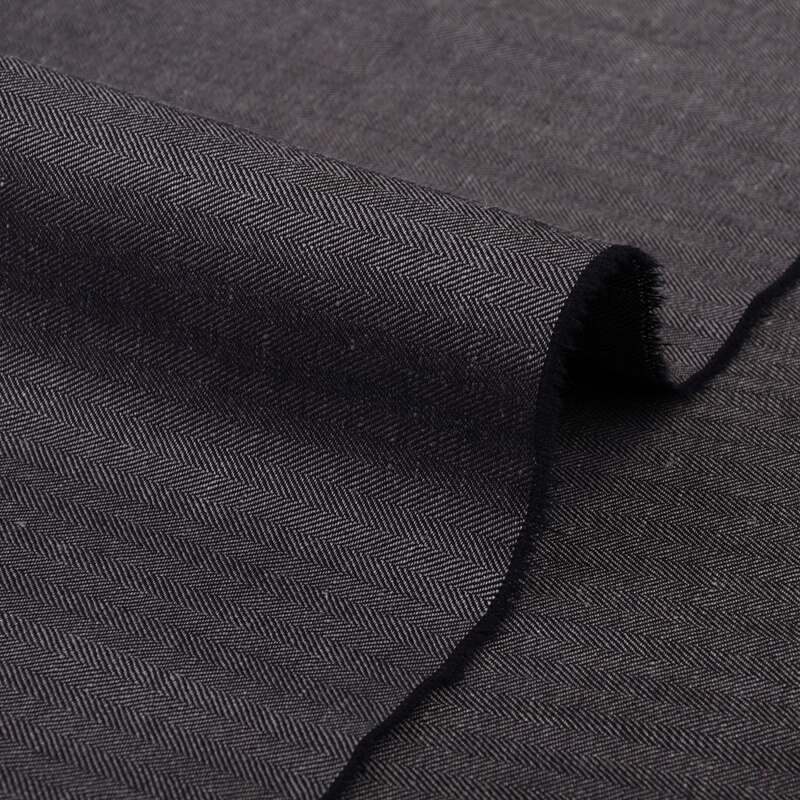 。日本原装制造 希区柯克的女人 深灰色人字印花丝毛面料西装裤料