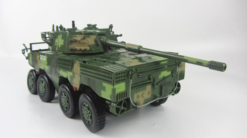 ZLT11轮式105轮式履带装甲车合金模型 105MM自行突击炮收藏 1:22