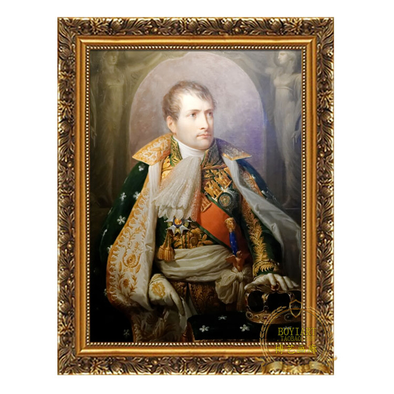 拿破仑油画喷绘欧式人物将军画像挂画玄关客厅壁画酒店书房装饰画