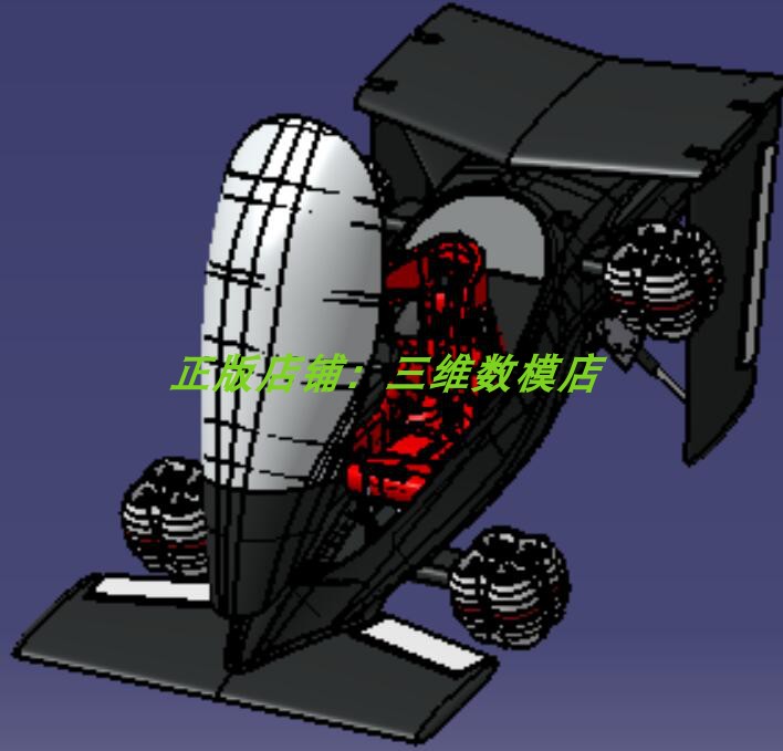 飞行汽车折叠单座椅飞机翼旋转涡轮引擎轿车 3D三维几何数模型stp