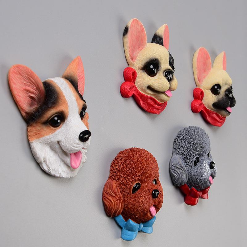 创意卡通狗狗冰箱贴磁贴可爱一套各种小狗泰迪法斗柯基儿童早教贴