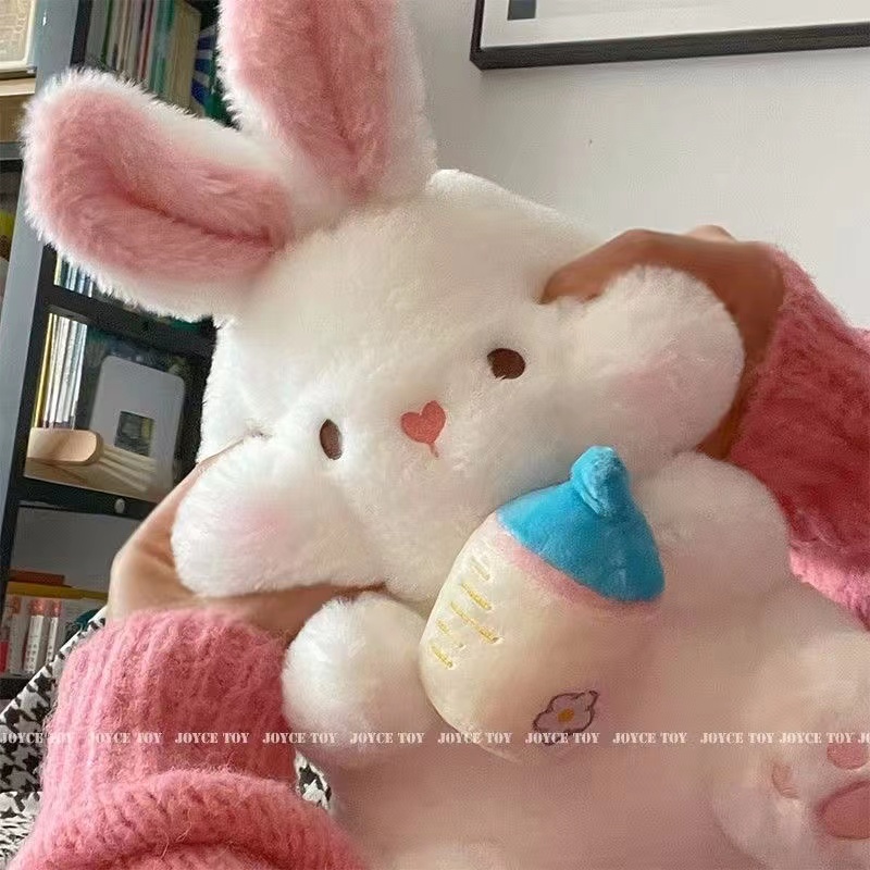 大白兔布娃娃奶瓶兔子毛绒玩具抱着睡觉公仔儿童可爱玩偶女生礼物